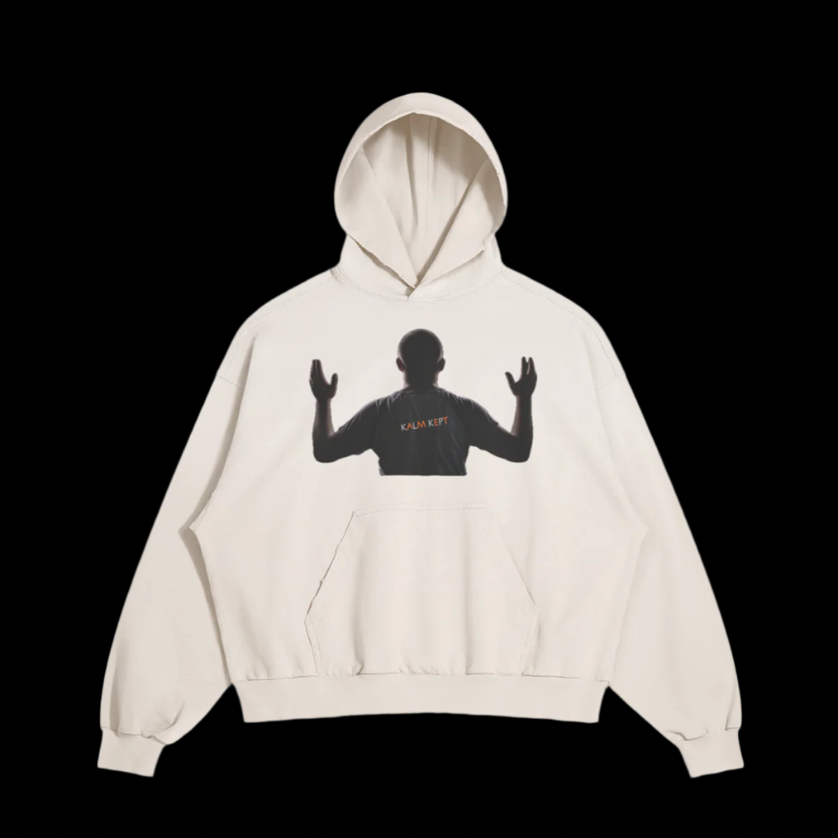 KALM KEPT Distressed Hoodie Sun Faded